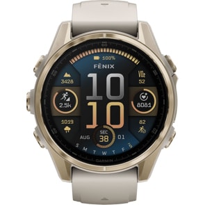 Garmin Fenix 8 - 43mm AMOLED Sapphire Nebelgrau / Softgold