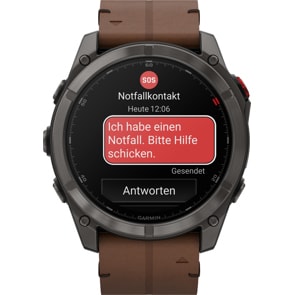 Garmin Fenix 8 Pro - 51mm AMOLED Sapphire Gris Carbone / Cuir marron