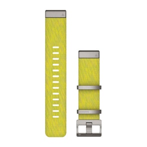 Garmin QuickFit Nylon-Armband mit Jacquardwebung – Gelbgrün 22mm