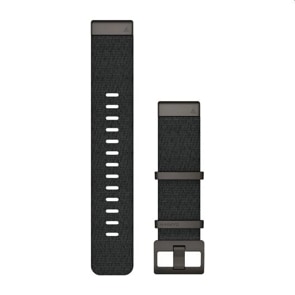 Garmin QuickFit Bracelet en nylon tissé – Noir chiné 22mm