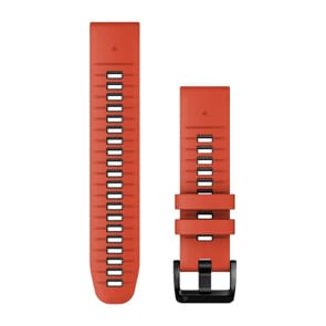 Garmin QuickFit Silikonarmband Flammenrot / Graphit 22mm