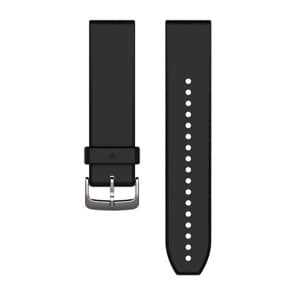 Garmin QuickFit Silikonarmband Schwarz / Silber 22mm