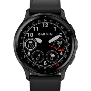 Garmin Venu 3 Smartwatch Schwarz / Schiefergrau mit Lederarmband