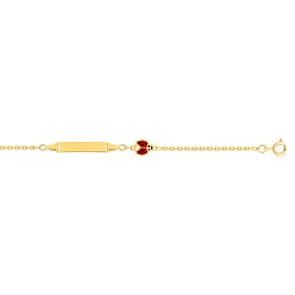 Gravurarmband 375/9 K Gelbgold klassisch mit Marienkäfer