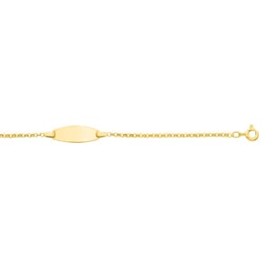 Gravurarmband 375/9 K Gelbgold oval 1.5mm