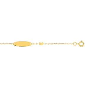 Gravurarmband 375/9 K Gelbgold oval mit Schmetterling