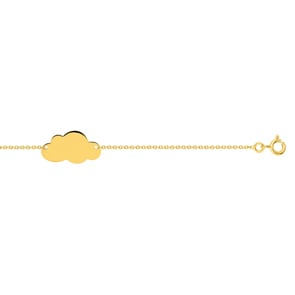 Gravurarmband 375/9 K Gelbgold Wolke