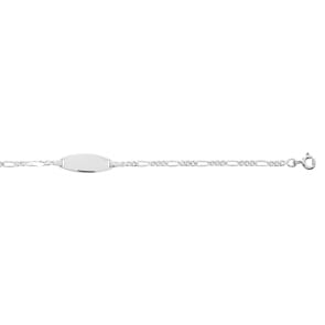 Gravurarmband 375/9 K Weissgold oval 1.9mm