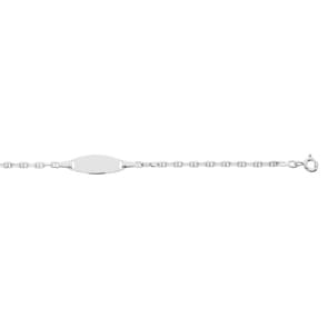 Gravurarmband 375/9 K Weissgold oval 2.0mm