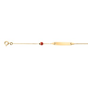 Gravurarmband 750/18 K Gelbgold 0.9mm, Marienkäfer