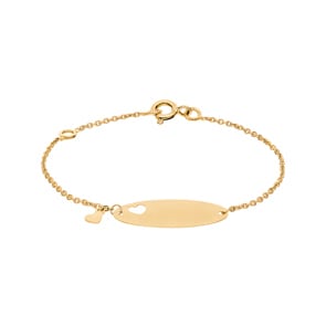 Gravurarmband 750/18 K Gelbgold 1.2mm, Herz