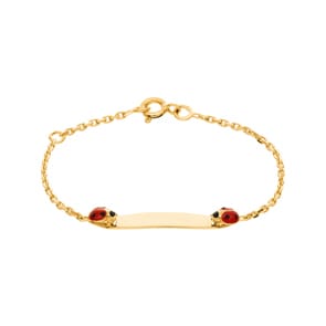 Gravurarmband 750/18 K Gelbgold 1.6mm, Marienkäfer