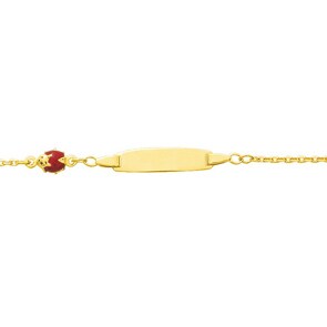 Gravurarmband 750/18 K Gelbgold 1.6mm, Marienkäfer