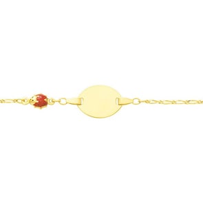 Gravurarmband 750/18 K Gelbgold 1.6mm, Marienkäfer
