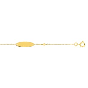 Gravurarmband 750/18 K Gelbgold oval