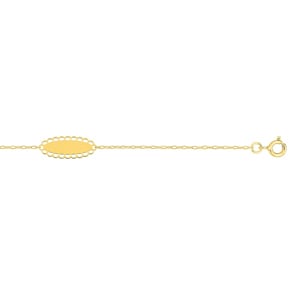 Gravurarmband 750/18 K Gelbgold oval