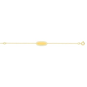 Gravurarmband 750/18 K Gelbgold oval