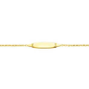 Gourmette bébé forçat or jaune 750/18 ct 1.9mm - 14cm