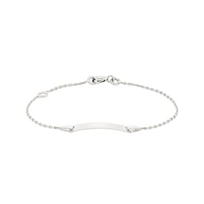 Gravurarmband Anker 750/18 K Weissgold 1.0mm - 14cm