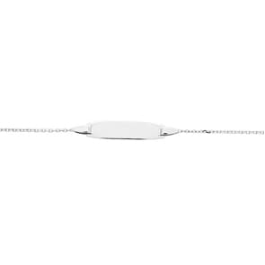 Gravurarmband Anker 750/18 K Weissgold 1.1mm - 14cm