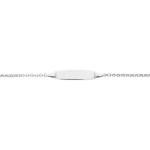 Gourmette bébé forçat or gris 750/18 ct 1.5mm - 14cm