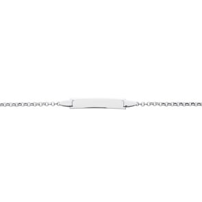 Gravurarmband Anker 750/18 K Weissgold 1.5mm - 14cm