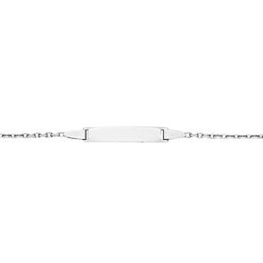 Gravurarmband Anker 750/18 K Weissgold 1.7mm - 14cm