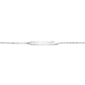Gravurarmband Anker 750/18 K Weissgold 1.7mm - 14cm