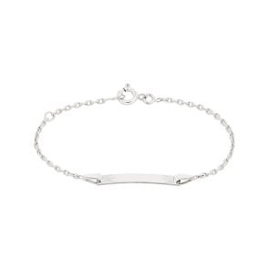 Gravurarmband Anker 750/18 K Weissgold 1.7mm - 14cm