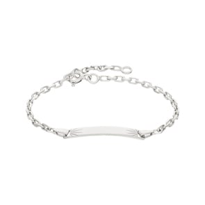 Gravurarmband Anker 925 Silber rhodiniert 2.3mm