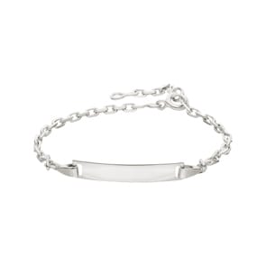 Gravurarmband Anker 925 Silber rhodiniert 2.3mm