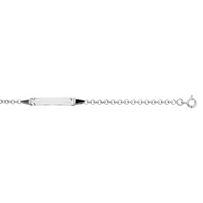 Gravurarmband Anker 925 Silber rhodiniert 2.9mm