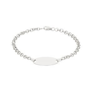 Gravurarmband Anker 925 Silber rhodiniert 3.4mm