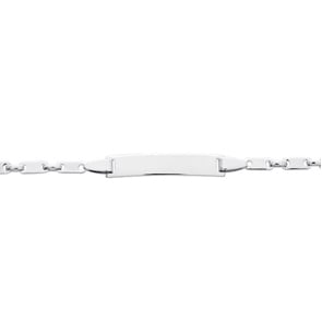 Gravurarmband Dogtag 750/18 K Weissgold 2.3mm - 14cm