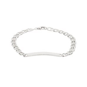 Gravurarmband Fantasie 925 Silber rhodiniert 5.4mm