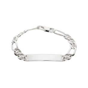 Gravurarmband Fantasie 925 Silber rhodiniert 6.9mm