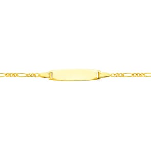 Gravurarmband Figaro 3+1 750/18 K Gelbgold 1.8mm - 14cm
