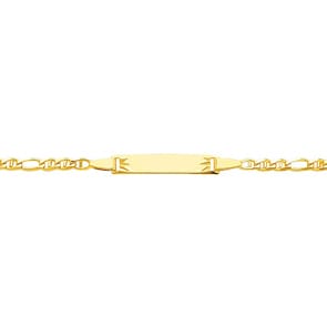Gravurarmband Figaro 3+1 750/18 K Gelbgold 3.3mm - 14cm