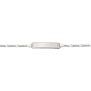 Gravurarmband / ID-Bracelet 375/9 K Weissgold