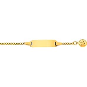 Gravurarmband / ID-Bracelet 750/18 K Gelbgold 1.7 mm, Schutzengel