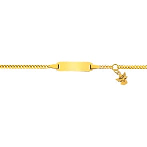 Gravurarmband / ID-Bracelet 750/18 K Gelbgold 2.0 mm, Schutzengel