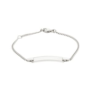 Gravurarmband / ID-Bracelet 750/18 K Weissgold 1.7 mm