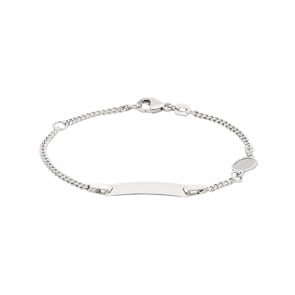 Baby Bracelet 750/18 K White Gold 1.7 mm, Guardian Angel