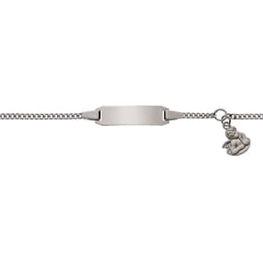 Gravurarmband / ID-Bracelet 750/18 K Weissgold 1.7 mm, Schutzengel