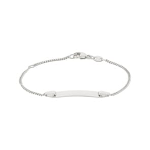 Gravurarmband / ID-Bracelet 750/18 K Weissgold 14cm