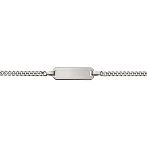Gravurarmband / ID-Bracelet 750/18 K Weissgold 2.1 mm