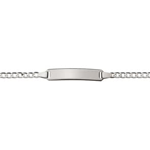 Gravurarmband / ID-Bracelet 750/18 K Weissgold 2.4 mm