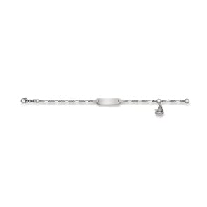 Gravurarmband / ID-Bracelet 750/18 K Weissgold, Engel 2.1 mm