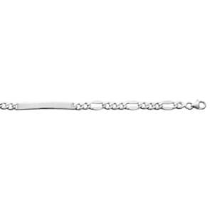Gravurarmband Panzer 3+1 925 Silber rhodiniert 4.7mm