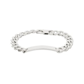 Gravurarmband Panzer 4-seitig 925 Silber rhodiniert 10.0mm